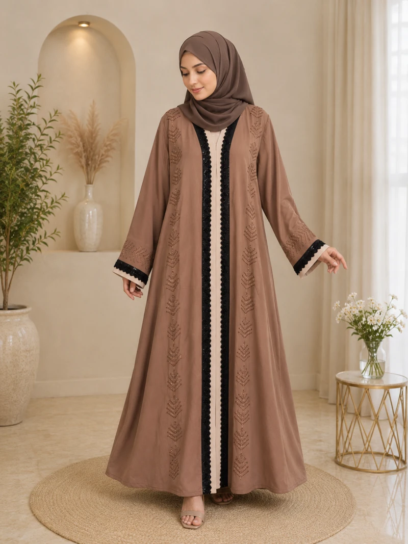 Premium Zafran Designing Borqa Off White Bushra Shop